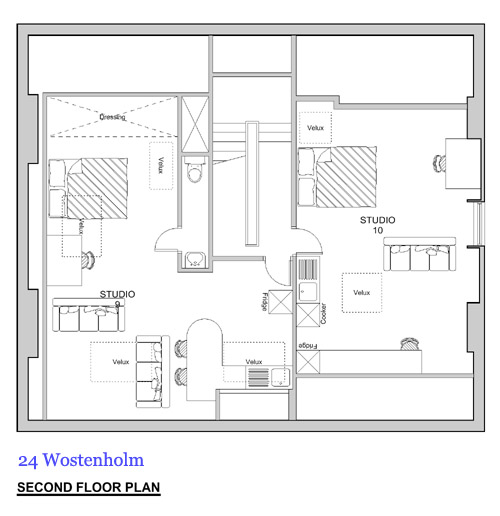 Floor plan for 24 Wostenholm Second Floor