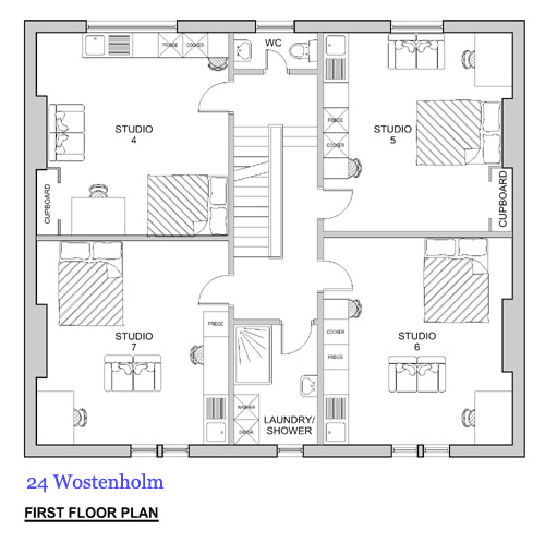 Floor plan for 24 Wostenholm First Floor