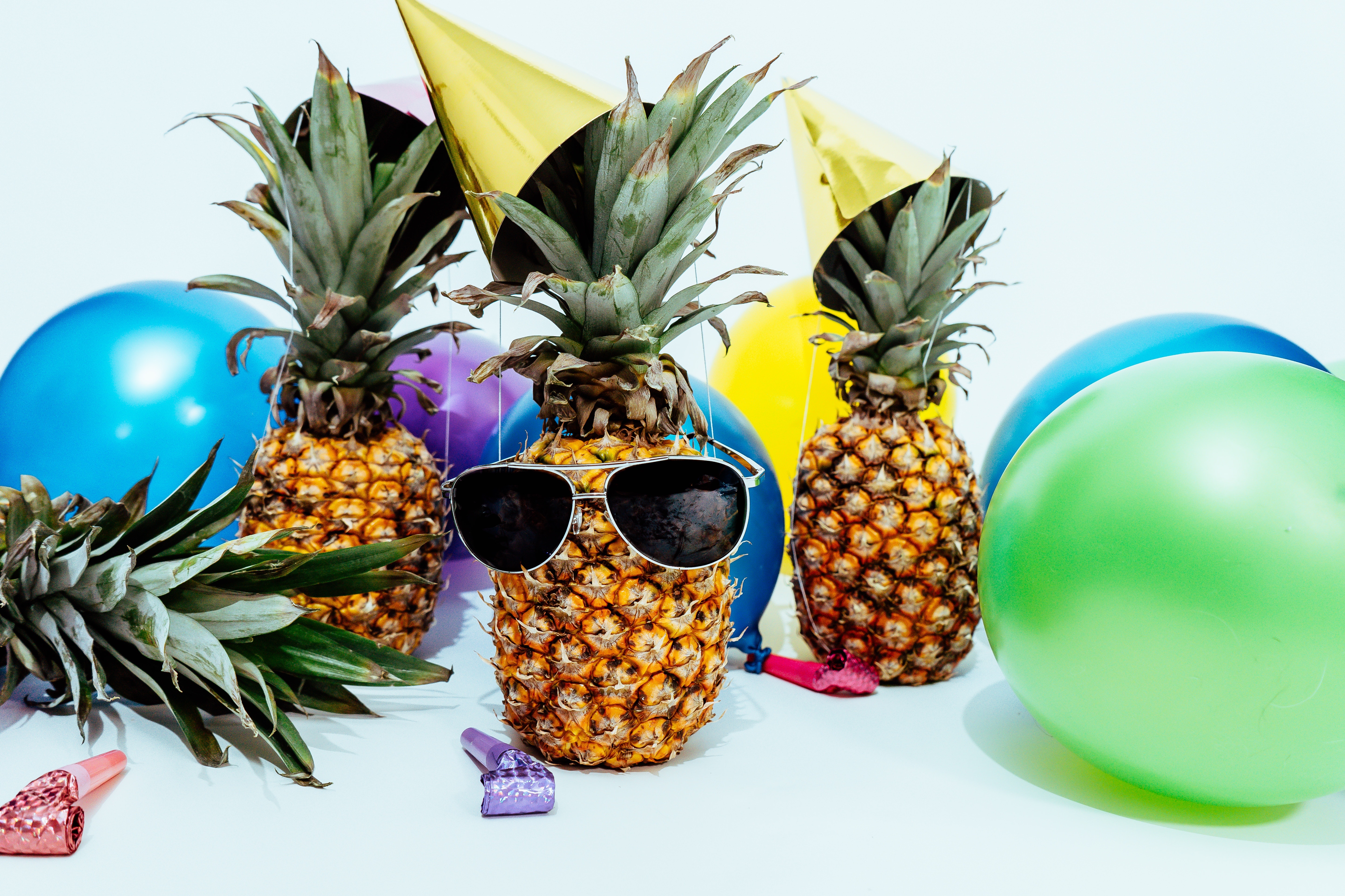 image of pineapples in party glasses for halloween house party blog by Sheffield Property to Let 