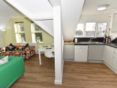 Large airy kitchen and living area in student flat off London Road, Sheffield - Thumbnail