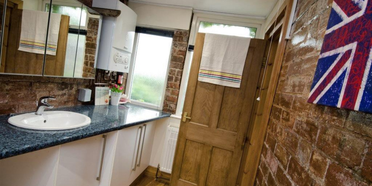 Bathroom sink and vanity counter in The Stables