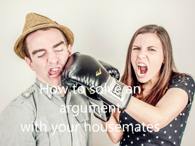 student Housemates fighting and arguing