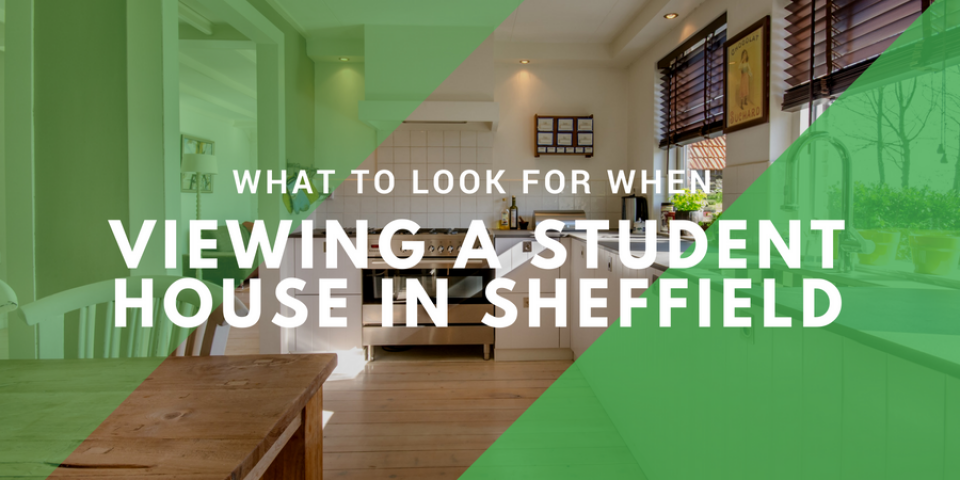 blog title image for a blog post about looking for a student house in Sheffield
