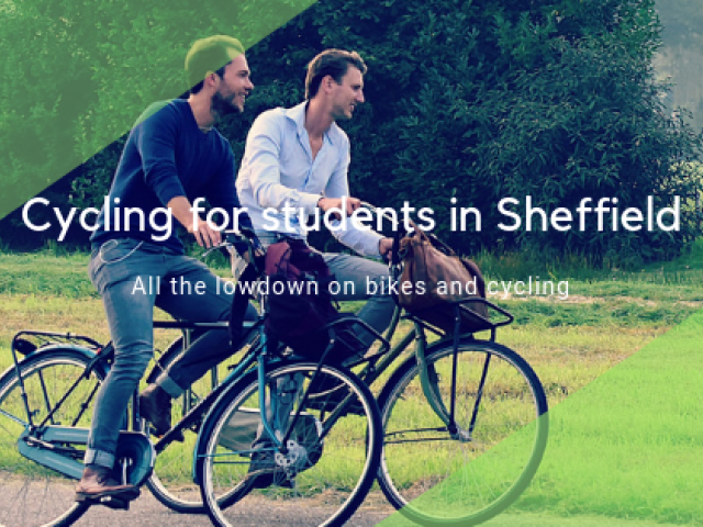 Two students cycling