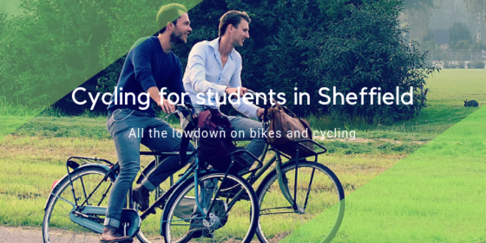 Two students cycling